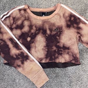 Cropped Vintage Bleached Adidas Sweatshirt